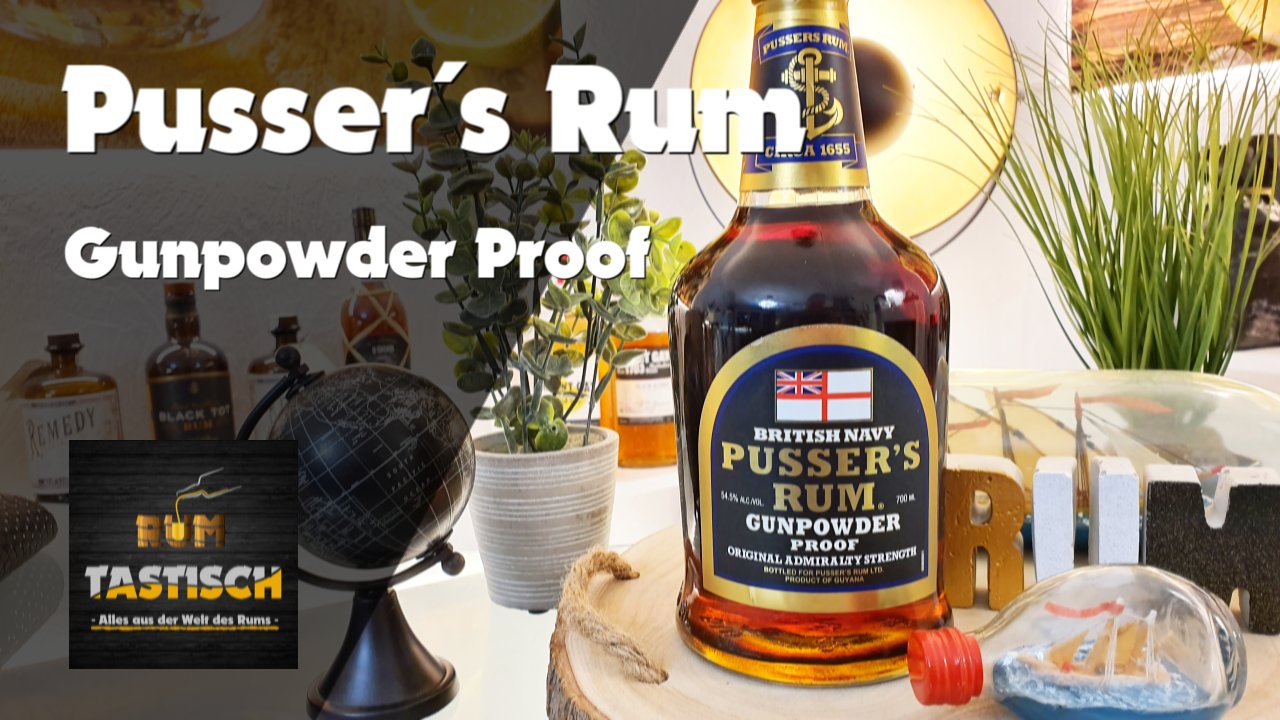 Mehr über den Artikel erfahren Pusser´s British Navy Rum – Gunpowder Proof 54,5% | Rum-Info & Tasting 🥃 Original Admiralty Strenght